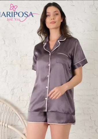 Pajama shorts made of soft satin 20088