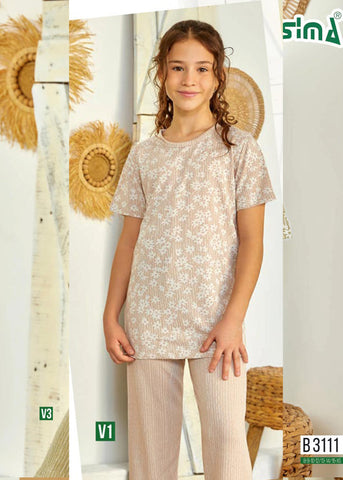 Turkish cotton children's pajamas 3111