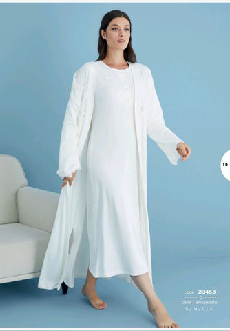 Women's cotton dress with a soft touch robe 23453