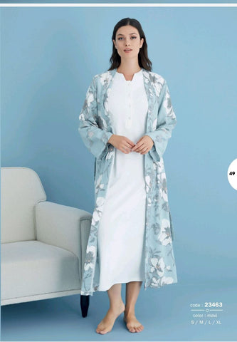 Women's cotton dress with a soft touch robe 23463