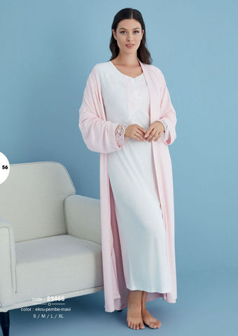 Women's cotton dress with a soft touch robe 23466