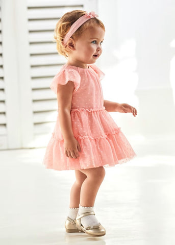 Baby plumeti tulle dress with headband Ref.  24-01920-035