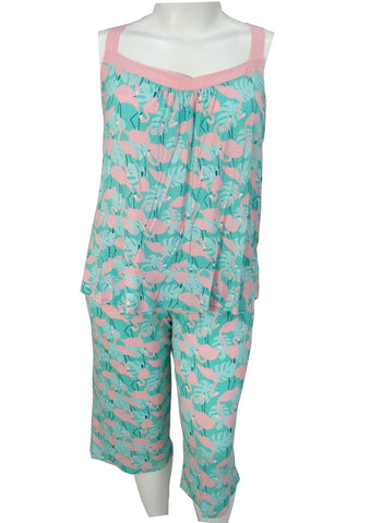 Ellen Tracy  Notch Neck Paisley Pajamas (Women's) 2 Piece Set8725530