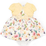 Bonnie Jean Girls' 2-Piece Stripe Dress With Shrug Set - yellow 12324