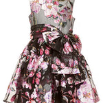 Sleeveless Metallic Floral Burnout Fit-And-Flare Dress W3/W4-14785