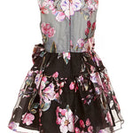 Sleeveless Metallic Floral Burnout Fit-And-Flare Dress W3/W4-14785