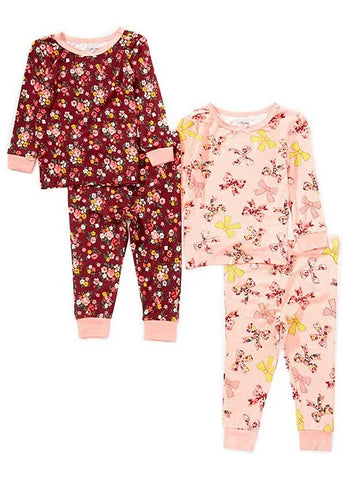 Printed Bamboo-Blend 4-Piece Pajama Set 25-616290