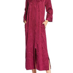 Brushed Back Satin Long Robe 25-866125-601