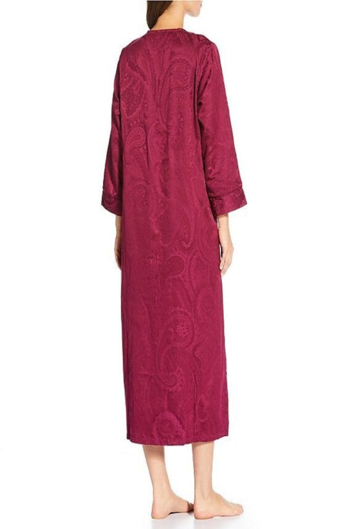 Brushed Back Satin Long Robe 25-866125-601
