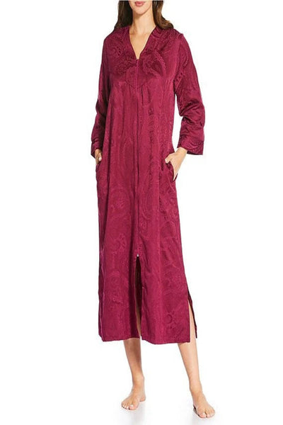 Brushed Back Satin Long Robe 25-866125-601