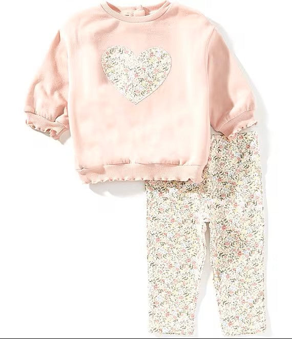 Baby Girls Long-Sleeve -Printed-Heart 25-16367