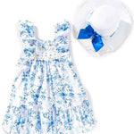Little Girls 2T-6X Flutter-Sleeve Toile-Printed Fit-And-Flare Dress 13396