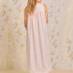 Apricot Floral "Eileen" Cotton Woven Nightgown E00028-163