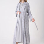 Lace Melange Textured Maternity and Postpartum Nightgown and Robe Set of 26 - 2328