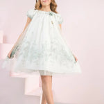Elegant floral pattern dress for girls 1508012
