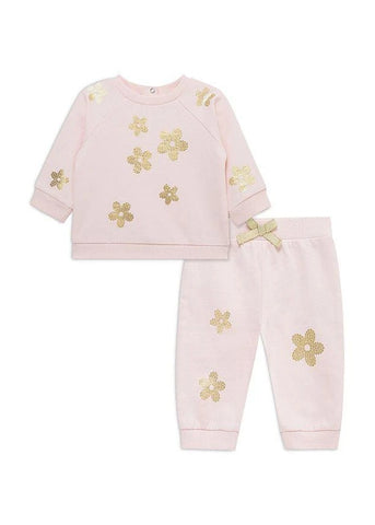 Girls' Floral Shine Active Sweatshirt & Pants Set - Baby 25-16398