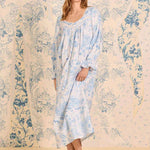 Chateau Bloom Long Sleeve Cotton Flannel Ballet Nightgown00098