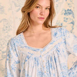 Chateau Bloom Long Sleeve Cotton Flannel Ballet Nightgown00098