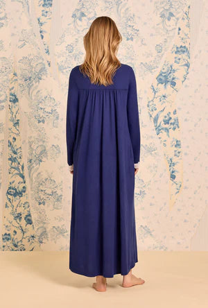 Classic Navy Dream Sweater Knit Long Sleeve Ballet Nightgown5026623