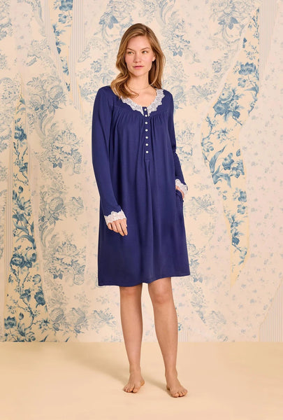 Classic Navy Dream Sweater Knit Chemise 5326623