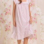 Sweet Ditsy Cotton Lawn Cap Sleeve Waltz Nightgown E30120-163