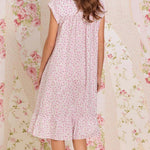 Sweet Ditsy Cotton Lawn Cap Sleeve Waltz Nightgown E30120-163