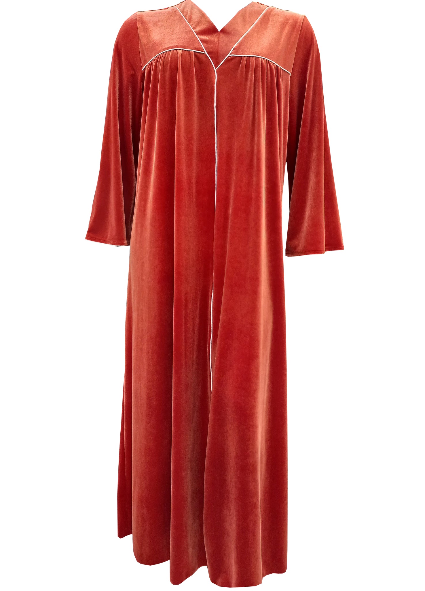 Women's long-sleeved velvet dress with a long zipper 22090 MISTY
