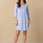 Dreamy Ditsy 3/4 Sleeve Cotton Short Nightgown 22678-469