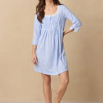 Dreamy Ditsy 3/4 Sleeve Cotton Short Nightgown 22678-469