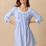 Dreamy Ditsy 3/4 Sleeve Cotton Short Nightgown 22678-469