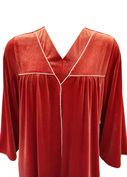 Women's long-sleeved velvet dress with a long zipper 22090 MISTY