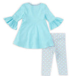 Little Girls 2T-6X 3/4 Sleeve Easter Egg Applique 2-Piece Set 12338