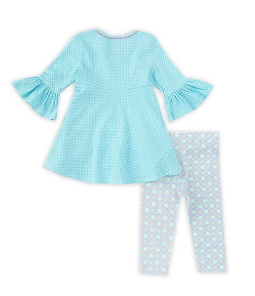 Little Girls NB-24M Sleeve Easter Egg Applique 2-Piece Set R5-12338