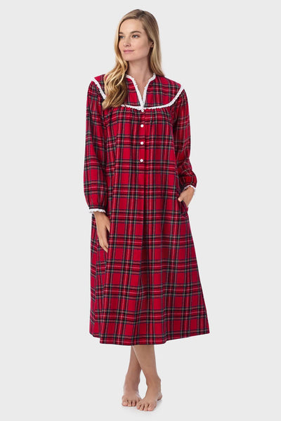 Red Tartan Flannel Gown 5416839-644