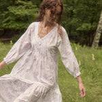 The "Marielle" Quiet Bloom Cotton Lawn Waltz Nightgown 20092-149
