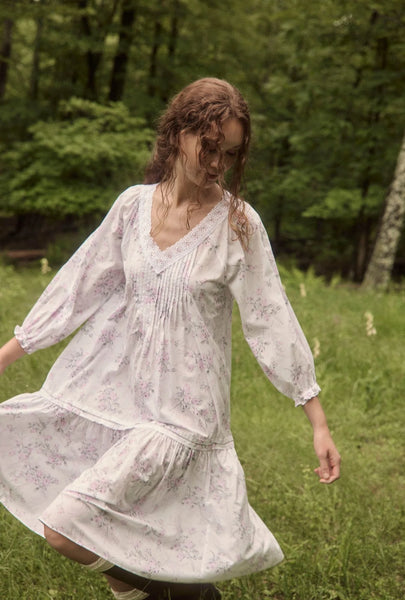The "Marielle" Quiet Bloom Cotton Lawn Waltz Nightgown 20092-149