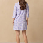Purple Paisley 3/4 Sleeve Cotton Short Nightgown 22678-520