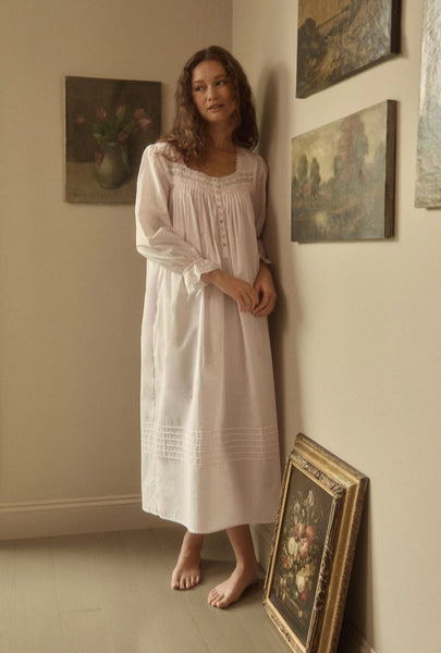 Rosewater Cotton Lawn Long Sleeve Ballet Nightgown 60092-680