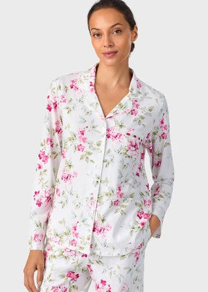 Evening Rose Trellis Classic Cotton Knit Notch Pajama 90036-168