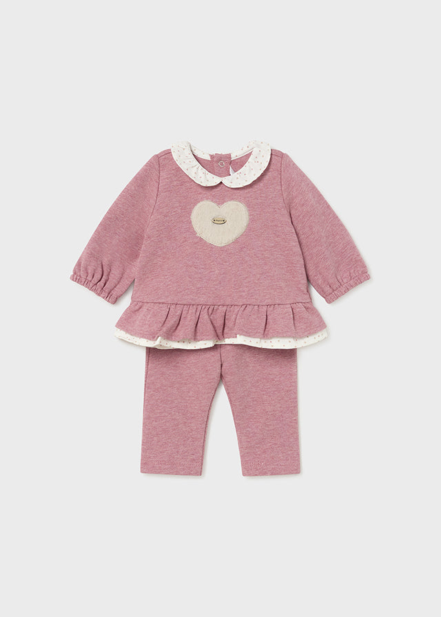 Newborn ruffle sweatshirt and pants set Ref.  14-2507-056
