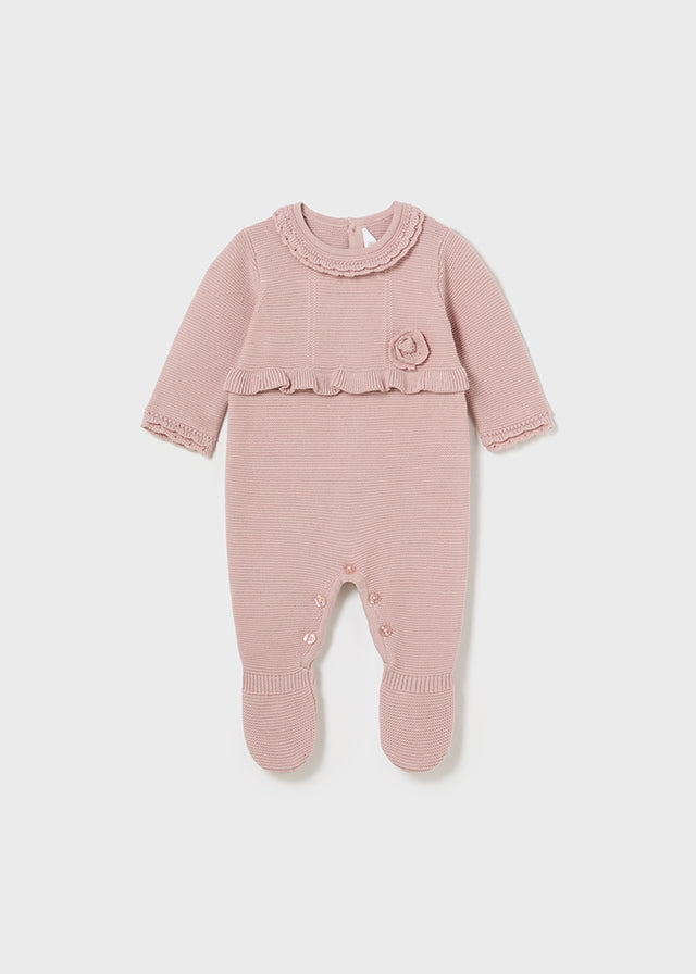 Newborn Knit Flower One-Piece Ref. 14-2603-026