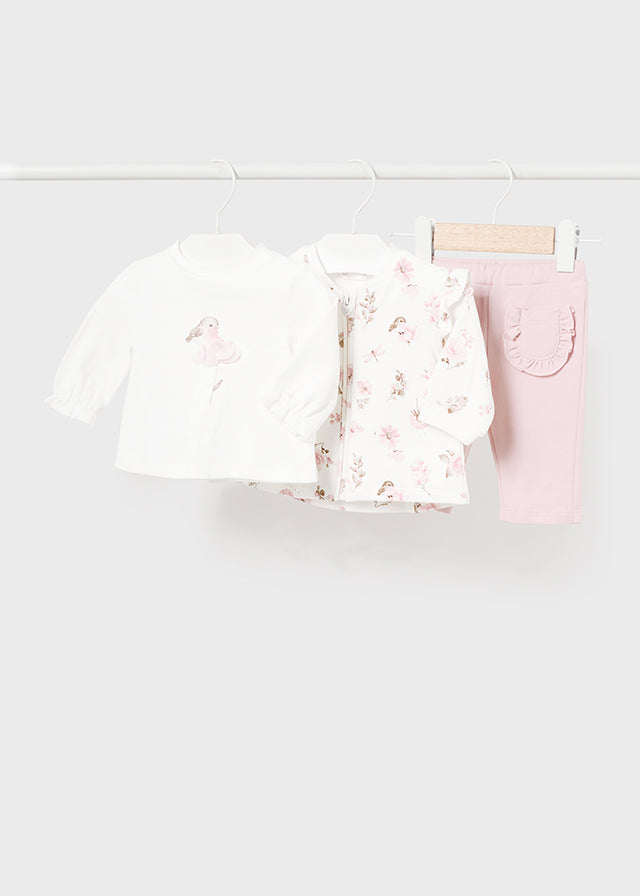 Newborn Girl 3 Piece Set Ref. 14-2610-033