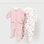 Newborn Girl Set of 2 Floral One-Piece Ref. 14-2778-056