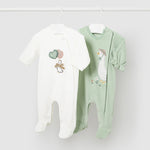 Newborn Set of 2 Animal One-Piece Ref. 14-2781-096
