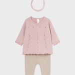 Newborn Girl 3 Piece Knit Set Ref. 14-2783-061