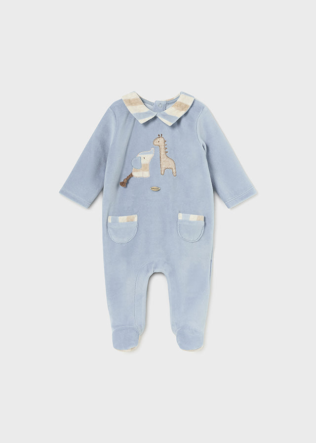 Newborn Velour One-Piece with Collar Ref. 14-2793-062