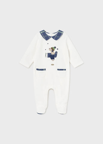 Newborn Velour One-Piece with Collar Ref. 14-2793-063