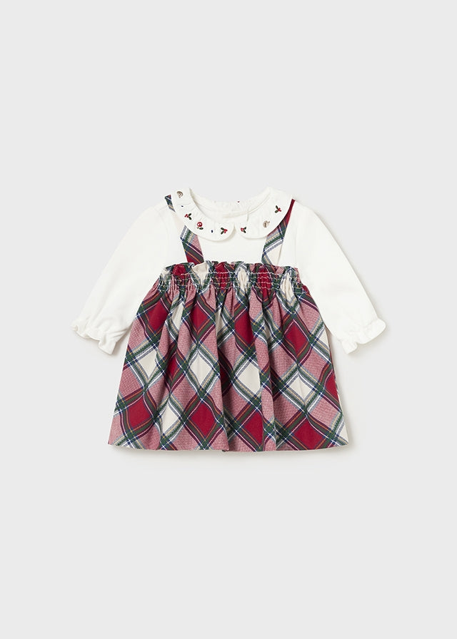 Newborn Girl Plaid Dress Ref. 14-2801-008
