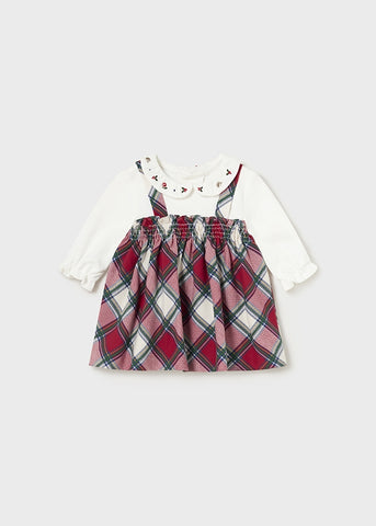 Newborn Girl Plaid Dress Ref. 14-2801-008