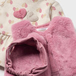 Newborn Girl 3 Piece Set with Faux Fur Vest Ref. 14-2807-028